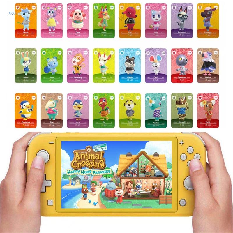 ROX NEW Animal Crossing Series 5 Switch Amiibo Cards Villagers DIY NFC TAG Card for NS (No. 425~448 Can Be Selected)