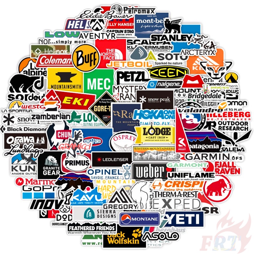 100Pcs/Set Fashion Outdoor Brand Series A สติ๊กเกอร์ DIY Fashion Mixed Luggage Laptop Skateboard Doodle สติ๊กเกอร์
