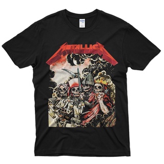 เสื้อยืดคอกลมพร้อมส่ง เสื้อยืด ผ้าฝ้าย 100% พิมพ์ลาย Metallica The Four Horsemen สไตล์วินเทจ ขนาดใหญ่ พลัสไซซ์ ไซซ์ XS-X