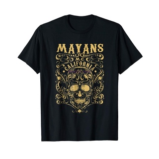 [COD]Mayan Mc Apparel เสื้อยืด ลายกะโหลก สีทอง สไตล์วินเทจ