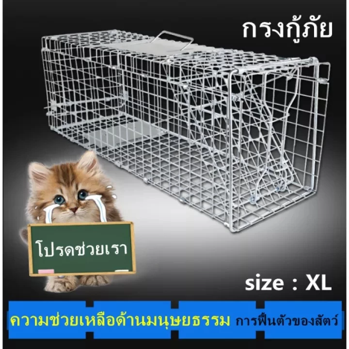 กรงดักแมว กรงพับได้