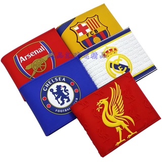 Huangma Liverpool Chelsea Football Team กระเป๋าสตางค์ยางนุ่ม PVC ของที่ระลึก ขนาดเล็ก ของขวัญ