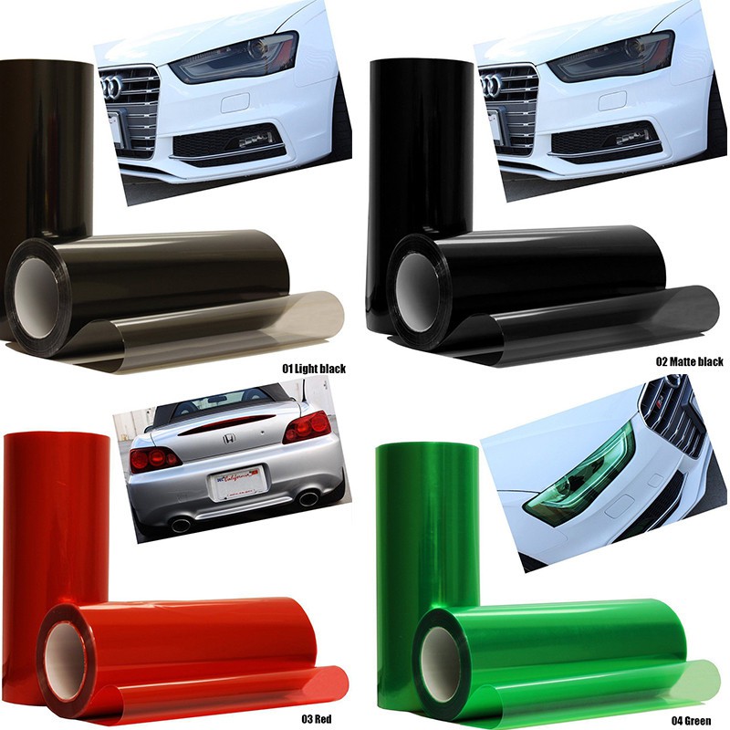 OM 30*60 ซม.ร้อนไฟหน้ารถสติกเกอร์ Tint ฟิล์มไฟท้ายไวนิลหมอก Light Wrap - รูปที่ 5