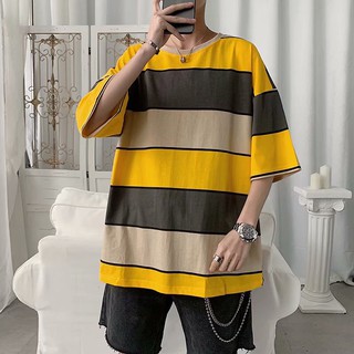 🔥พร้อมส่ง🔥เสื้อยืด ลายทาง มี 3 สี (T828)