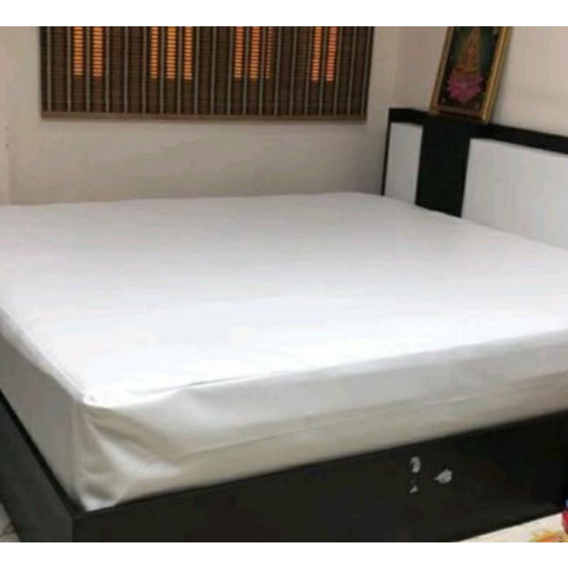 Bedsheets, Pillowcases & Bolster Cases 704 บาท ปลอกหนัง PVC หุ้มที่นอนแบบสวมทับมีซิปรอบตัวยู ประเภทหนัง PVC สีขาว Home & Living