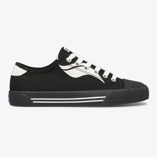 Keds รุ่น Crew Kick Wave Seasonal Solids รองเท้าผ้าใบ ผู้หญิง สี BLACK/WHITE - WF63063