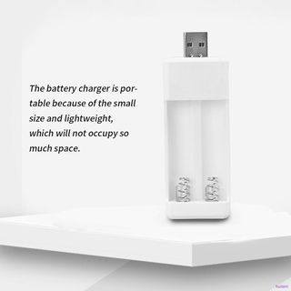 อะแดปเตอร์ที่ชาร์จแบตเตอรี่ AA AAA USB 2 ช่อง พลาสติก แบบพกพา