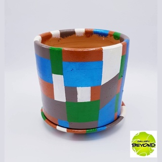 กระถางต้นไม้เพ้นท์สี (Art Plant Pots) - Smart - Handmade by Belgian Artist Paul De Blieck