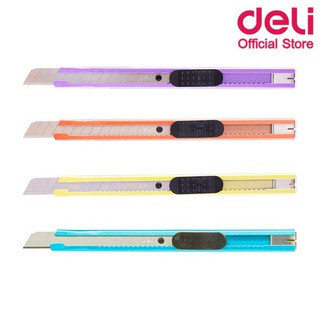 คัตเตอร์ Deli 2066 คัตเตอร์เหล็กเล็ก คละสี