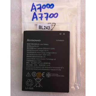 BATTERY แบตเตอรี่​โทรศัพท์​มือถือ​Lenovo A7000/A7000PLUS/A7700 /A7600(BL243)(3000mAh)