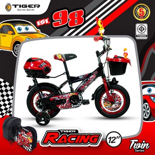 จักรยาน 12 นิ้ว Tiger รุ่น Racing สีดำแดง ของเล่นเยอะ