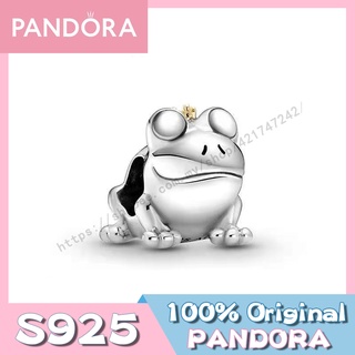 Pandora Pandora สร้อยข้อมือ ลูกปัดเงินแท้ S925 รูปกบ สองโทน ของขวัญวันเกิด สําหรับผู้หญิง DIY p825