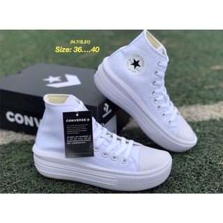 Converse รองเท้าผ้าใบผูกเชือกแบบหุ้มข้อ พร้อมกล่อง