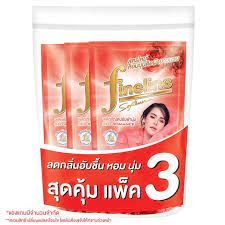 Fineline ไฟน์ไลน์ ผลิตภัณฑ์ปรับผ้านุ่ม กลิ่นเรดโรแมนซ์ สีแดง ถุงเติม 580 มล. แพ็ค 3 ถุง (88519899307