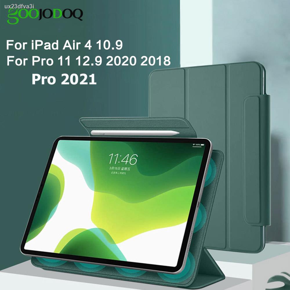 ♧◑สำหรับ iPad Pro 11 2020 2021 Case Pro 12.9 12 9 2021 สำหรับ iPad Air 4 2020 แม่เหล็ก Capa Funda สนับสนุน Apple Pencil