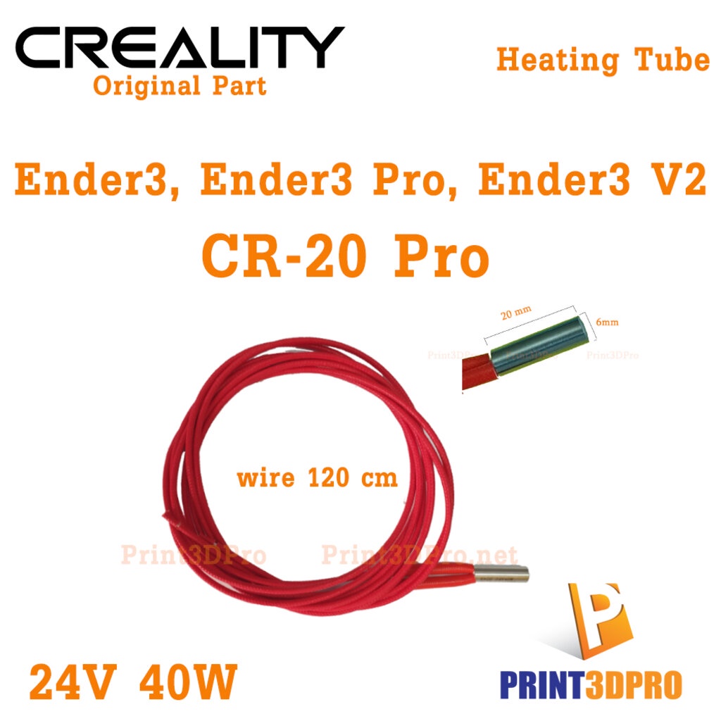 Creality Part Ender3 Pro Heating Tube 24V Wire 120cm For Ender3,Ender3 Pro,Ender3 V2, CR-20 Pro #2