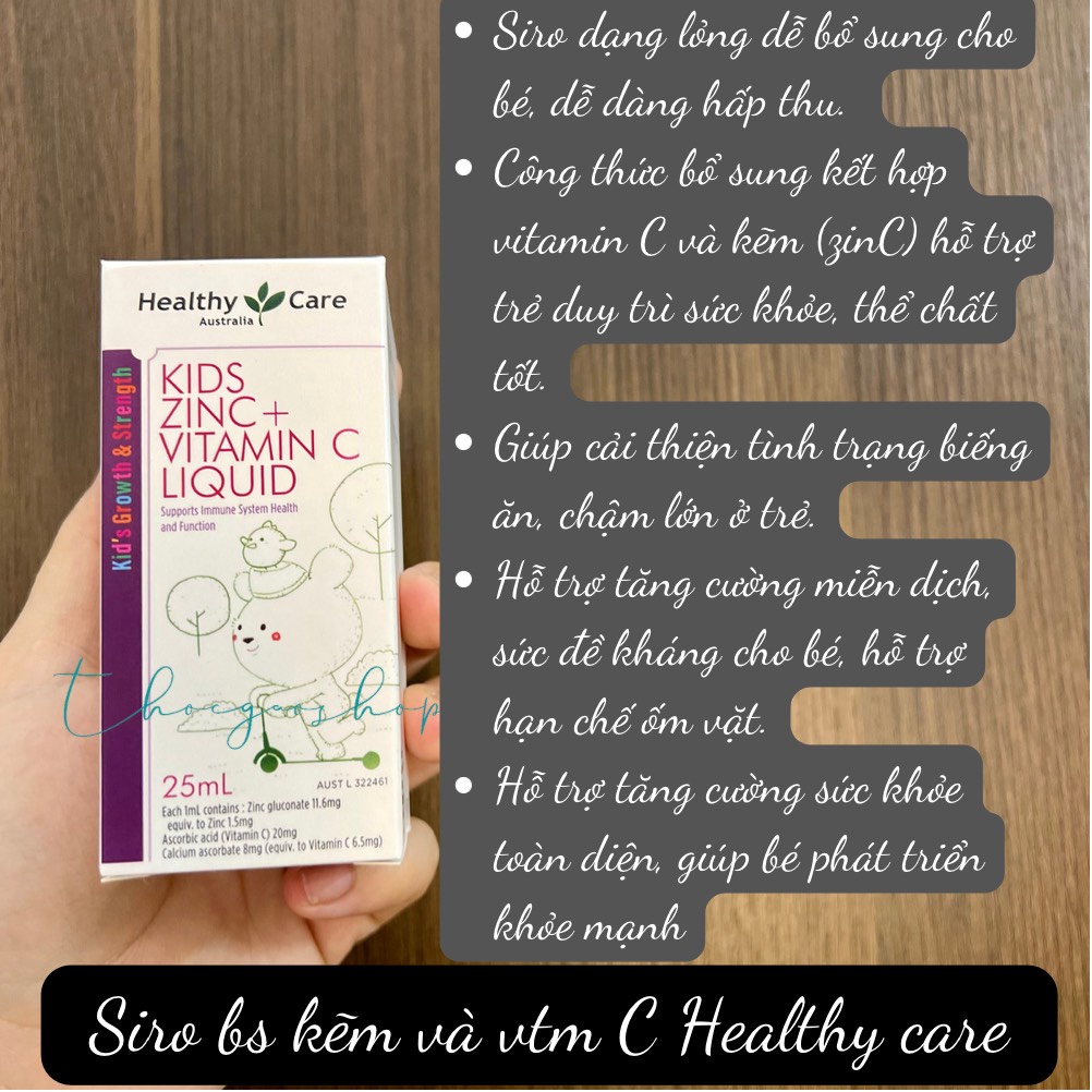 Kids Zinc + Vitamin C Healthy Care - ออสเตรเลีย