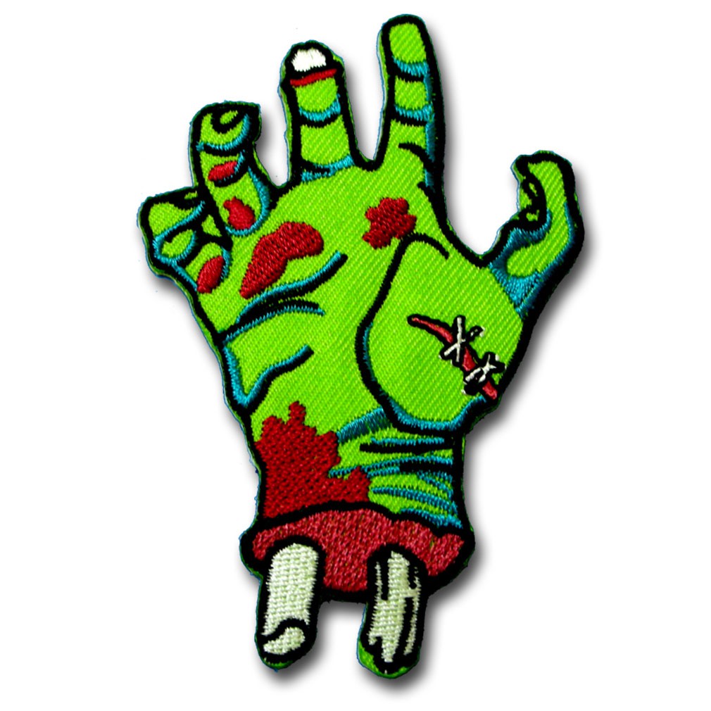 อาร์ม ตัวรีด ตัวรีดติดเสื้อ อาร์มติดเสื้อ Devil Patch Punk Dreadlocks เดทร๊อค Music ดนตรี ซาตาน ซอมบี้ Give me Five