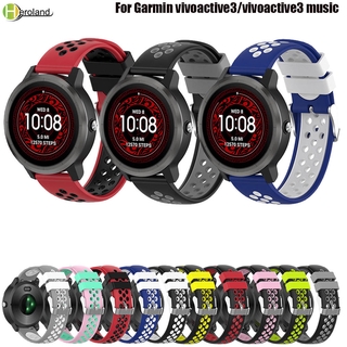 สายนาฬิกาข้อมือซิลิโคน 20 มม . สําหรับ Garmin Vivoactive3 / Vivoactive3 Music / Forerunner 245