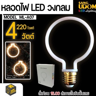 หลอดไฟ รูปวงกลม LED สีสวย LINE LED BULB