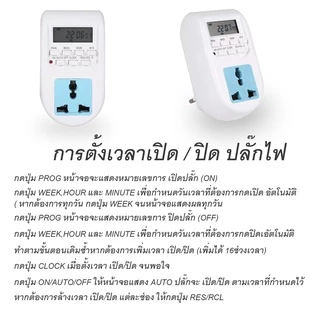 เครื่องตั้งเวลา ทามเมอร์ Timer 220V 10A รุ่น AL-06 แบบเสียบปลั๊ก ( สินค้าขายดี )