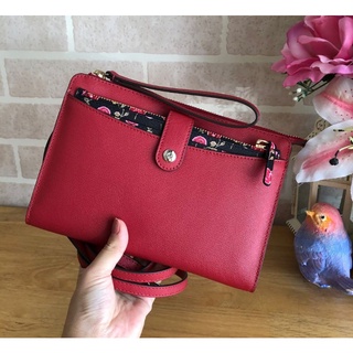 🎀 (สด-ผ่อน) กระเป๋าสะพายสีแดง มีใบเล็ก WLRU5470 Kate Spade New YorkX Womens Shoulder Bags