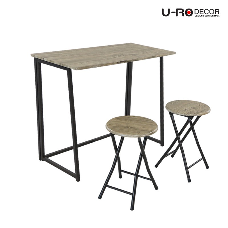 U-RO DECOR รุ่น LUCY (ลูซี่) ชุดโต๊ะอเนกประสงค์ แบบพับได้ (โต๊ะ 1+สตูล2) #8