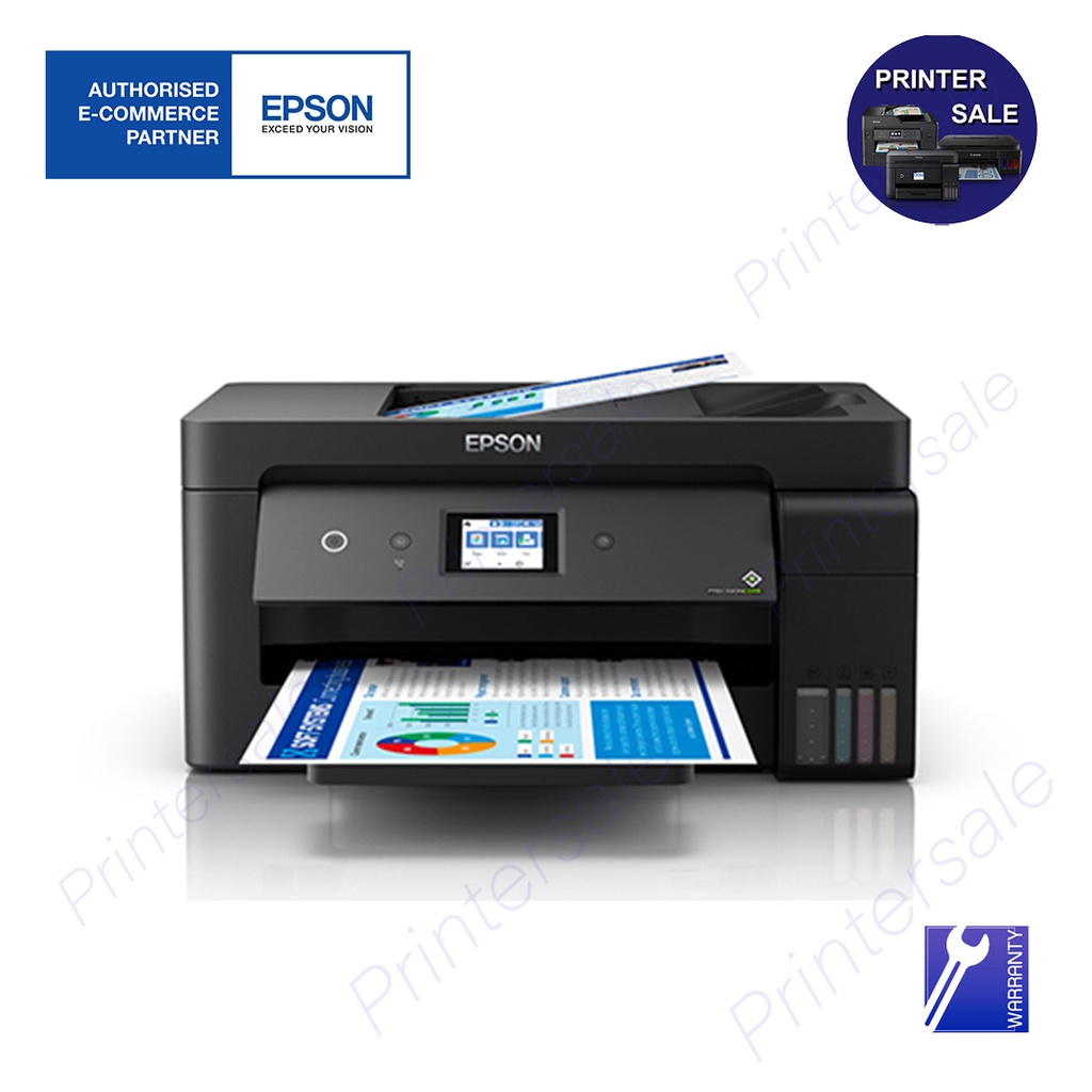 EPSON L14150 INK TANK Print(A3)/ Scanner (A4) / Copy (A4) / Fax (ADF A4) ใช้กับหมึกรุ่น Epson 001 By Printersale
