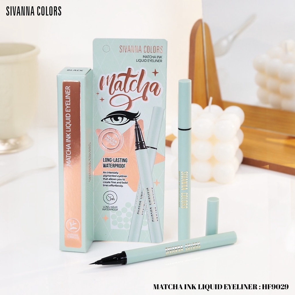 HF9029 Sivanna Colors Matcha Ink Liquid eyeliner long-lasting Waterproof ซีเวนน่า คัลเลอร์ มัทฉะ อิงค์ ลิควิด อายไลเนอร์