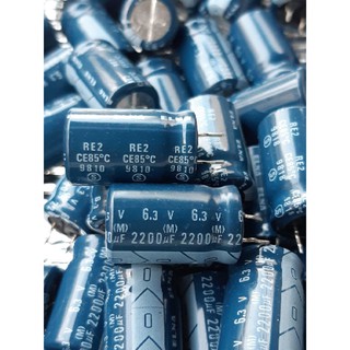 Elna RE2 2200uf 6.3v  (ตัดขา) capacitor ตัวเก็บประจุ คาปาซิเตอร์
