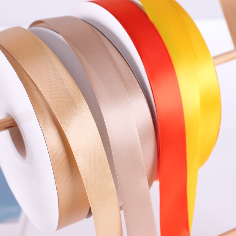 ริบบิ้นผ้าซาติน สีพื้น ขนาด 2.5 ซม. 10 เมตร 15 สี สําหรับตกแต่งงานปาร์ตี้ DIY
