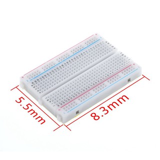 400 คะแนน Tie Solderless 8.5 ซม. x 5.5 ซม. PCB Breadboard Mini Universal Test Protoboard DIY Bread Board