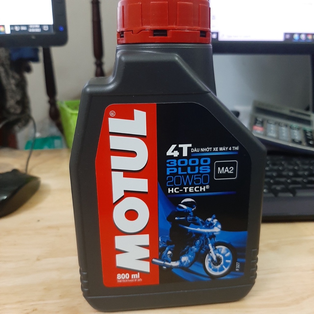 น้ํามันน้ํามันหล่อลื่นรถจักรยานยนต์ MOTUL 3000 PLUS 20W50 0.8 LITER