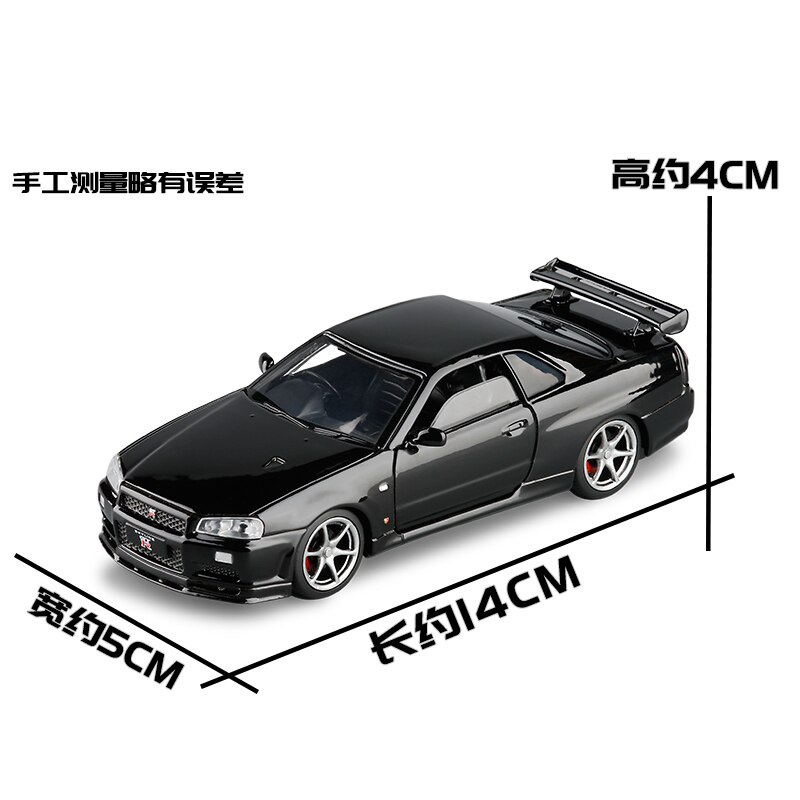 Toy Car 1 32 Gtr R34 Sorts Car Alloy Model Toy Miniature Model With Ull Back Sound Light Model For Children Car Toys ราคาท ด ท ส ด