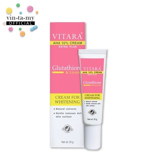 VITARA(ไวทาร่า) AHA 10% CREAM EXTRA PLUS ขนาด 20 กรัม [EXP.05/07/2023]