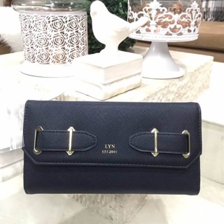 LYN ANTRONIA Long Wallet กระเป๋าสตางค์ใบยาวซิปรอบรุ่นยอดนิยมวัสดุหนัง Saffiano