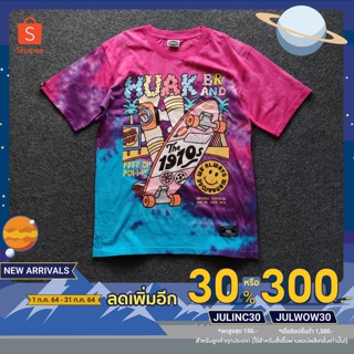 [เหลือ192฿ ใส่โค้ดJULINC30] เสื้อมัดย้อม สกรีนลาย ไม่หลุดไม่ลอก