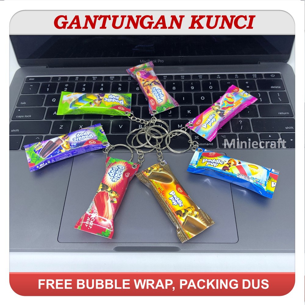 GANTUNGAN ICE CREAM PADDLE POP KEYCHAIN
