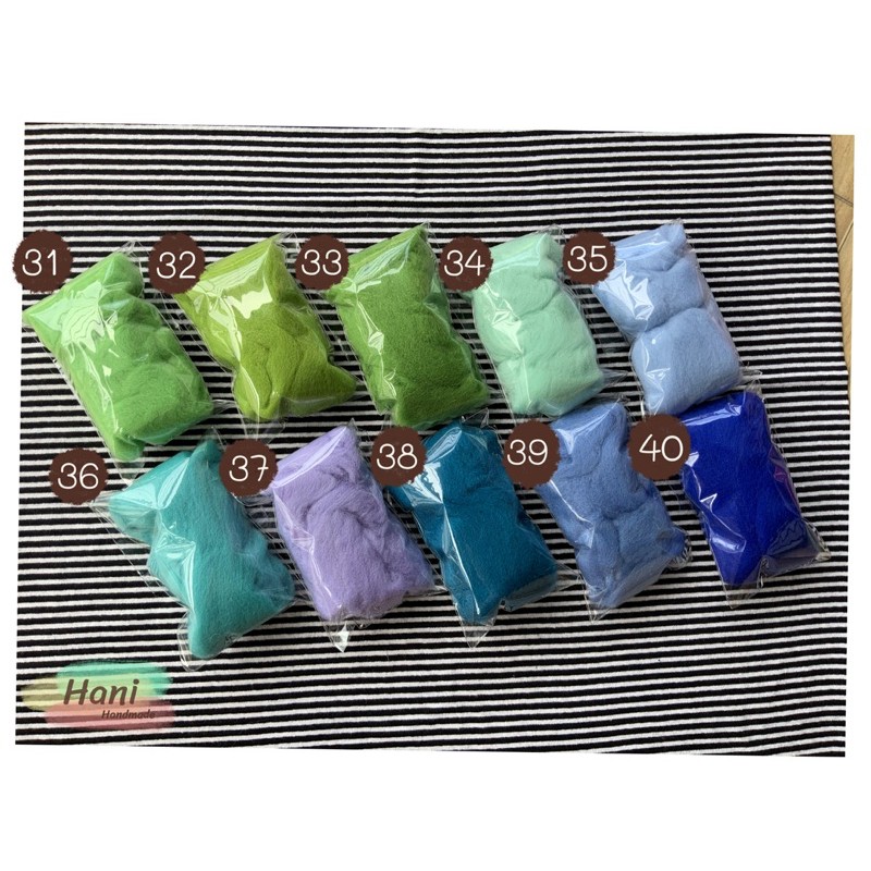 ใยขนแกะ ขนาด 10 กรัม ตะกร้า 4 พร้อมส่ง