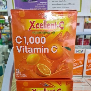 ราคา🔥🔥สินค้าขายดี🔥🔥🍊🍊 Xcellent-C 1000 mg. วิตมินซี 1000 มิลลิกรัม แบบชง V-Flex Xcellent-C Vitamin C วิตามินซี HOF