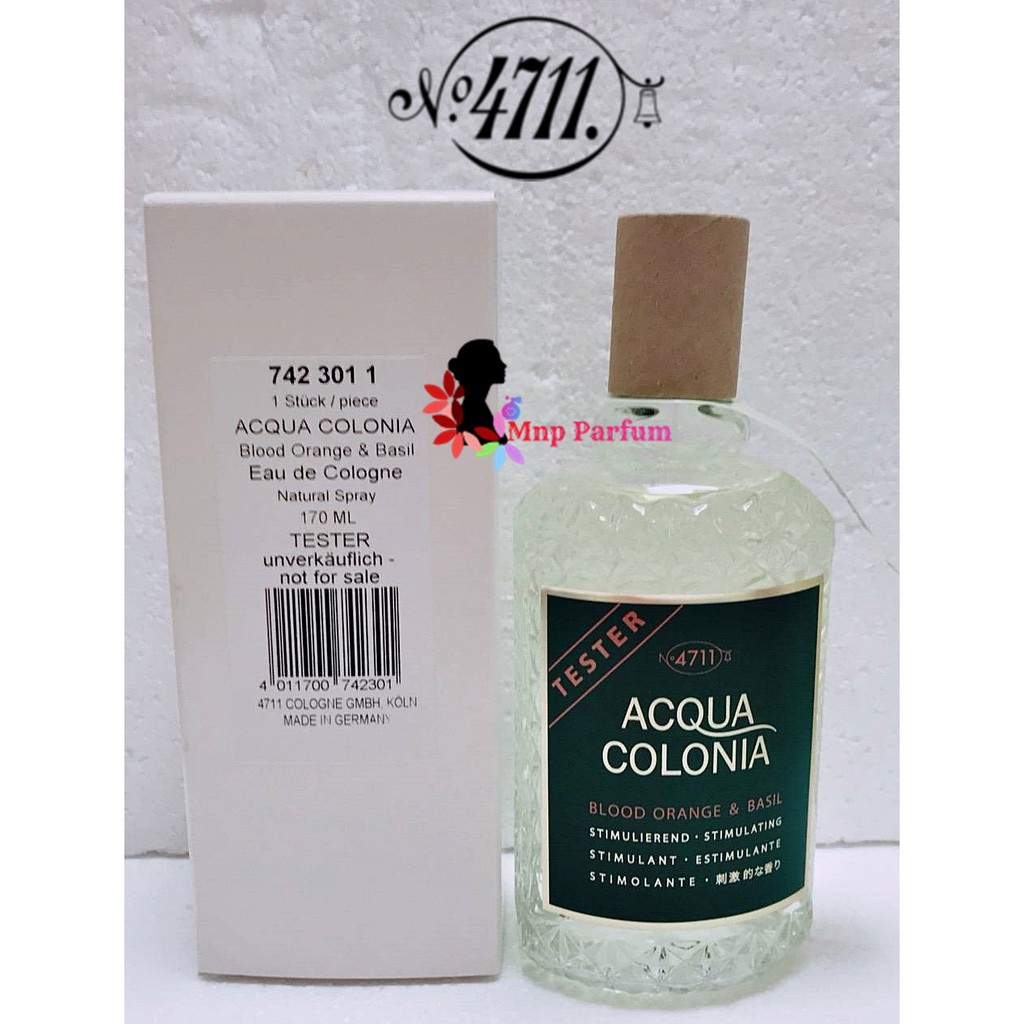 4711 Acqua Colonia Blood Orange & Basil Eau de Cologne 170 ml. ( Tester Box )