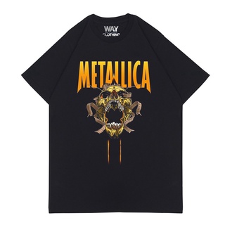 เสื้อยืด พิมพ์ลาย Metallica SKULL ART BAND