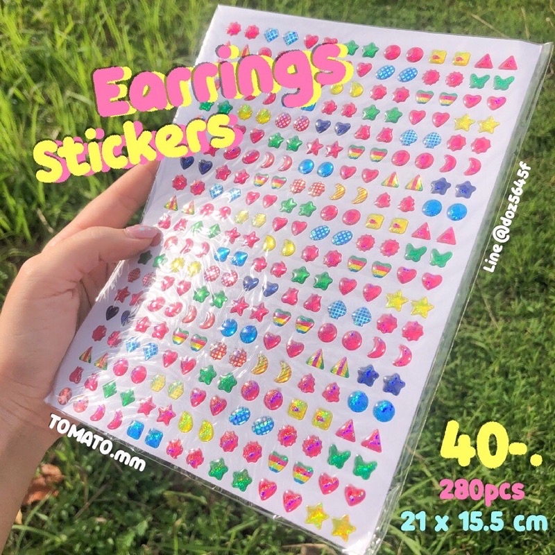 สติกเกอร์ต่างหู 90's earrings sticker y2k