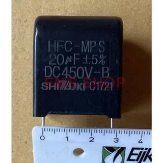 20uf450Vdc capacitor ไฟ DC ซ่อมบอร์ดแอร์ ระยะขา 28mm