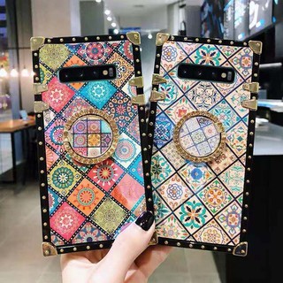 เคส ที่วางโทรศัพท์มือถือ Samsung Galaxy s22 s21 fe s21fe 20FE s21 plus ultra 5g A51 A71 5G NOTE 10  LITE S 10 LITE s8 + s9 s10 plus +  s20 plus s20 ultra note 8 note 9 note 10 plus note 20 plus ultra soft case สี่เหลี่ยม หญิง แบรนด์ไทด์ เคส