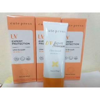 Cute Press กันแดด บำรุงผิว รองพื้น UV Expert Ultra Smooth SPF50 PA++ 6 ชิ้นฟรีมาร์ค 22 กรัม ออเดอร์ละ 1