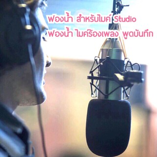 ฟองน้ำ มาตรฐานสำหรับ ไมค์ Studio ฟองน้ำไมค์ ร้องเพลง ไมค์คอนเดนเซอร์ สําหรับ Facebook , Youtube , Vlog , Video Blog , Li