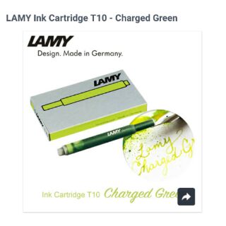 LAMY หมึกหลอด T10 Charged Green