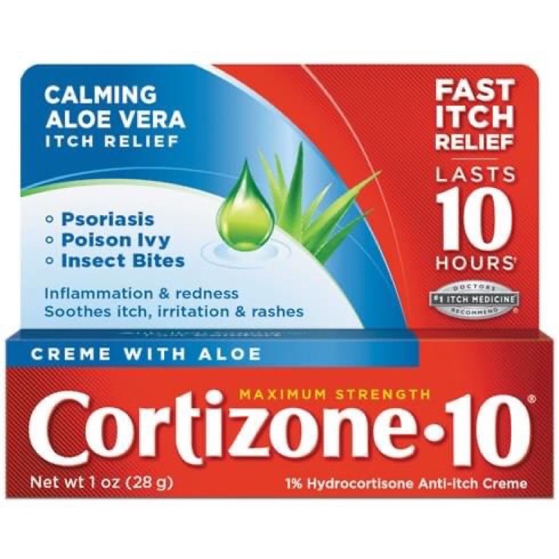 Cortizone-10 Cream with Aloe เนื้อครีมพิเศษเพื่อให้เรียบเนียนและช่วยรักษาในขณะที่บรรเทาอาการคันได้อย่างรวดเร็ว