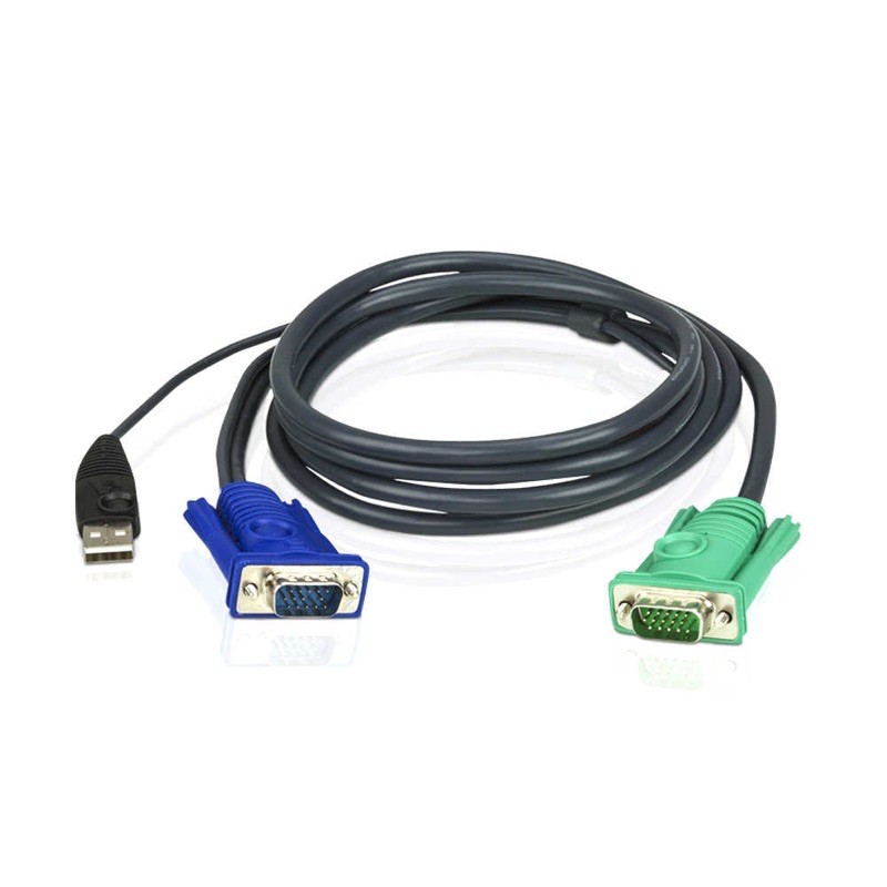 ATEN สาย USB KVM CABLE  3in1 รุ่น 2L-5202U ขนาด 1.8 เมตร และ 5 เมตร